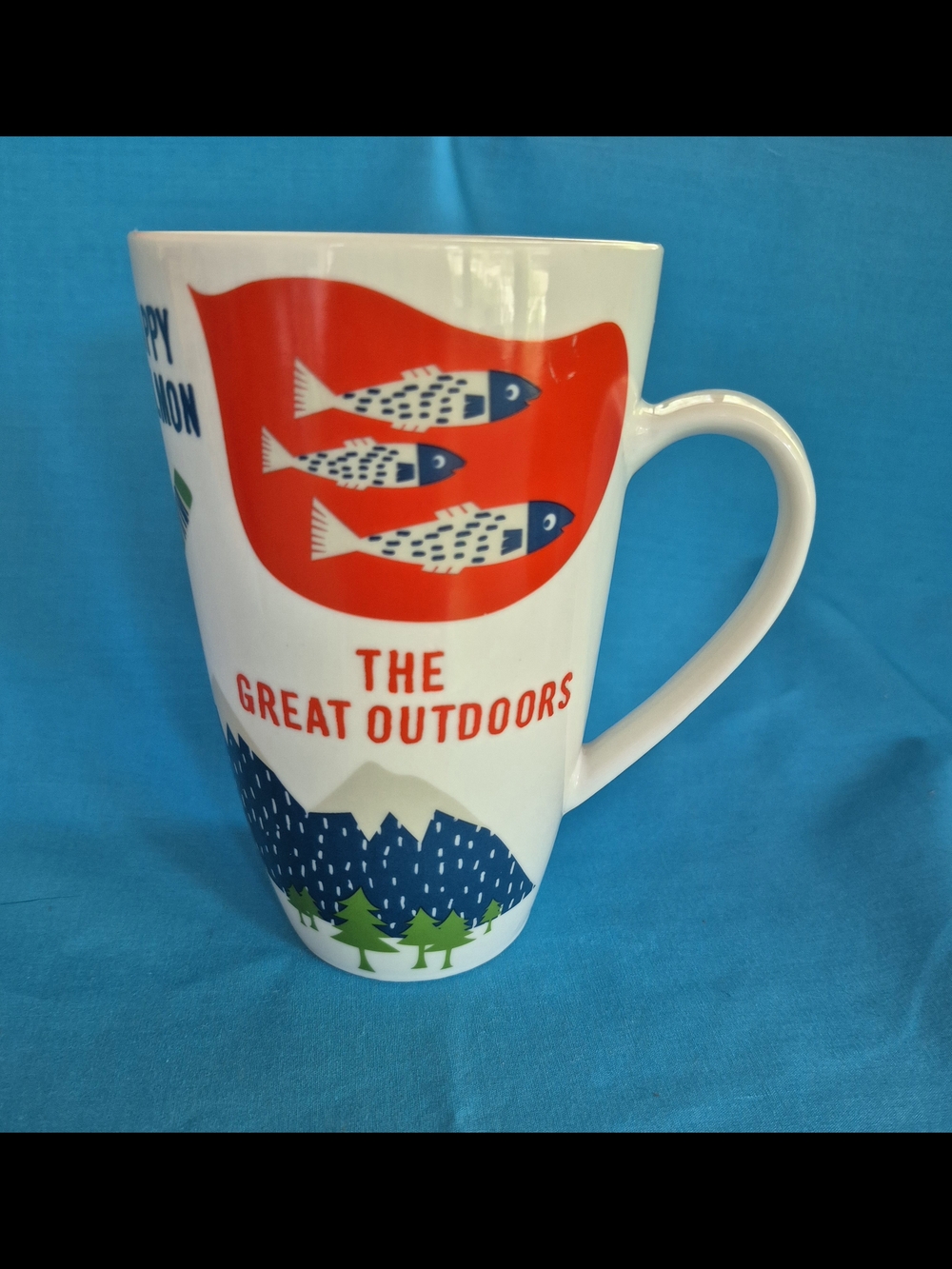 Canada Hockey Lumber Jacks Tall Mug Coffee Tea Stoneware Outdoors Salmon